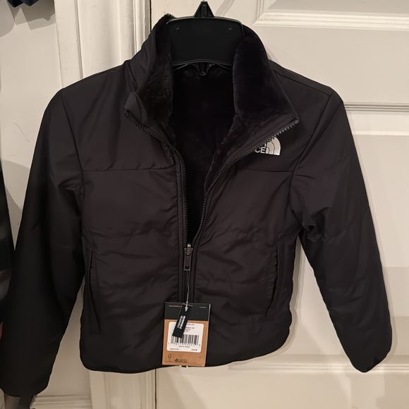 NWT North Face Girls Mossbud Reversible Jacket in Black Warm Classic - Picture 13 of 13